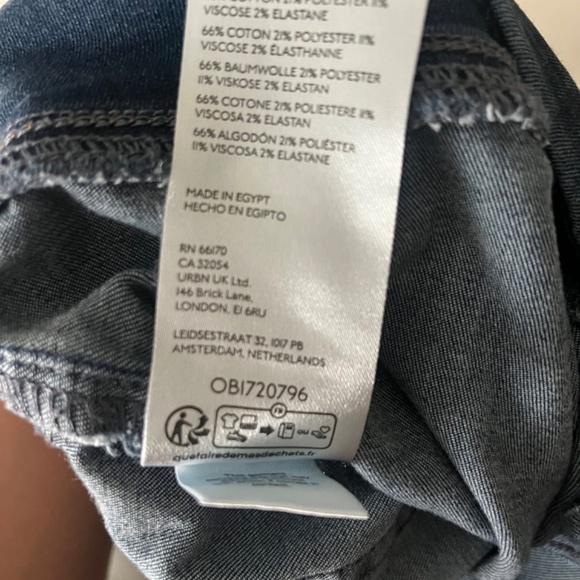 Free People Jeans Womens Large We The Free Pull On Flare Boot Cut Mid Rise - Picture 7 of 7